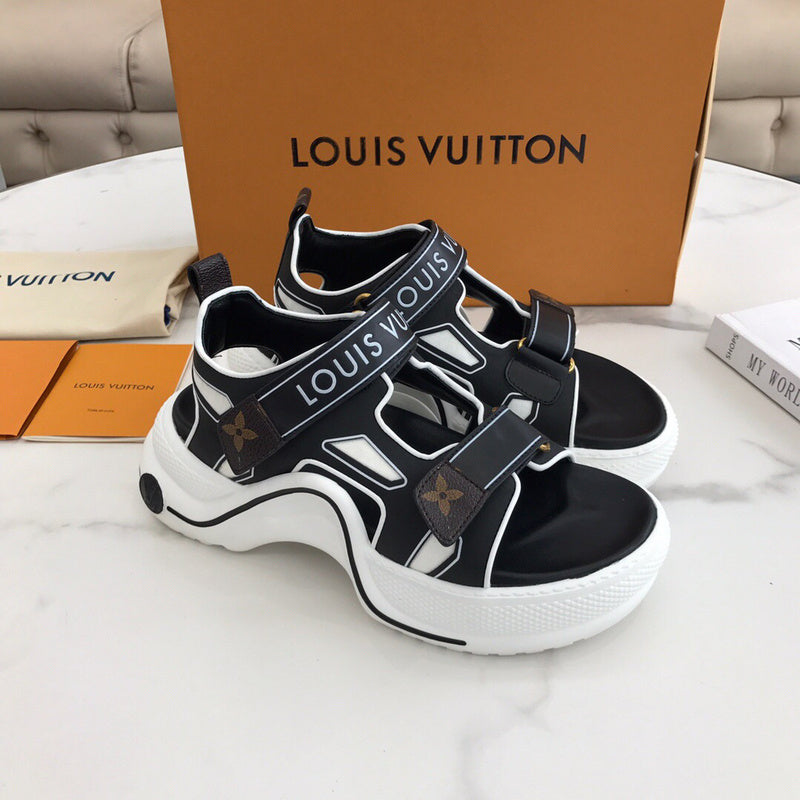 Close-up of Louis Vuitton shoes craftsmanship