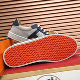 Hermès Beige High-Top Sneakers - Heel Detail View