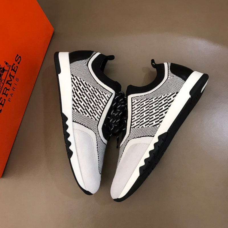 Hermès Nude Slip-On Sneakers - Angled View