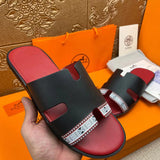 Hermès Chocolate Brown Block Heel Pumps - Angled View