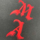 Close-up of Amiri hoodie craftsmanship