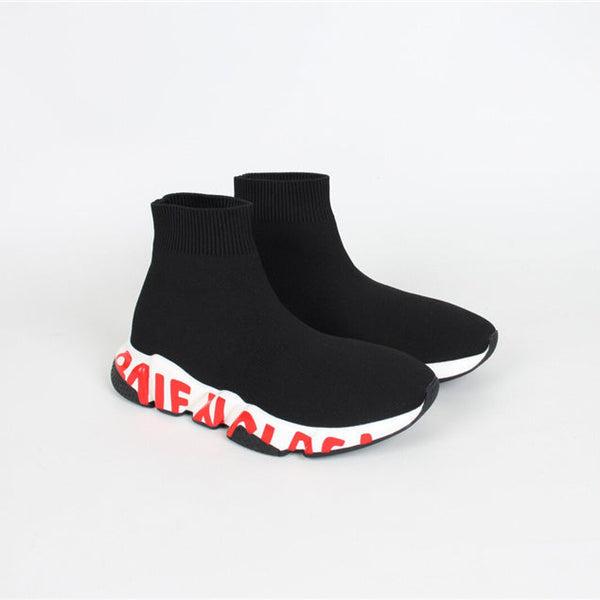 Balenciaga Grey Platform Heels - Angled View
