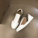 Burberry Chocolate Brown High-Top Sneakers - Toe Detail View