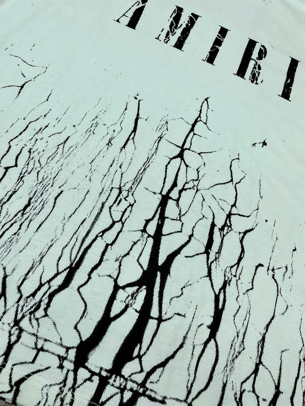 Close-up of Amiri t-shirt craftsmanship