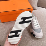 Hermes shoes Style 398 - styled lifestyle view (alternate angle)
