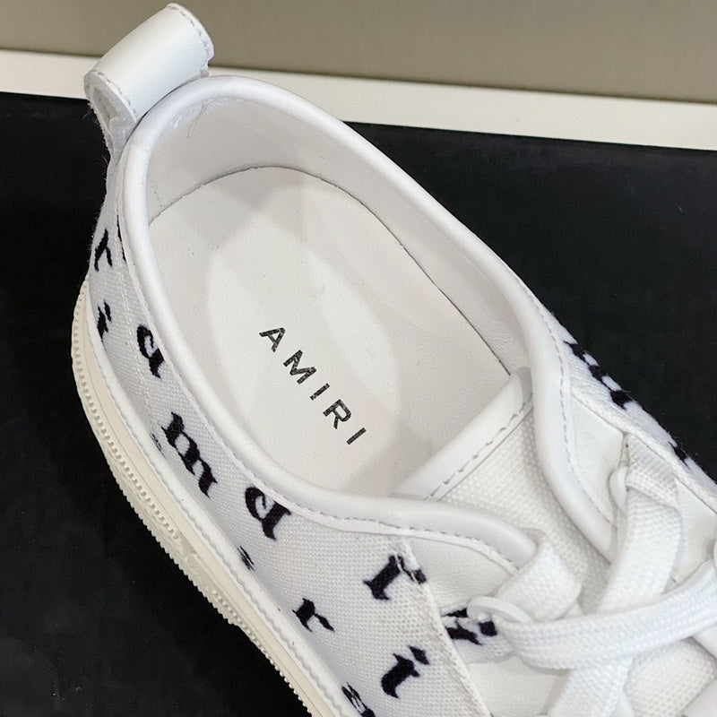 Close-up of Amiri sneakers craftsmanship