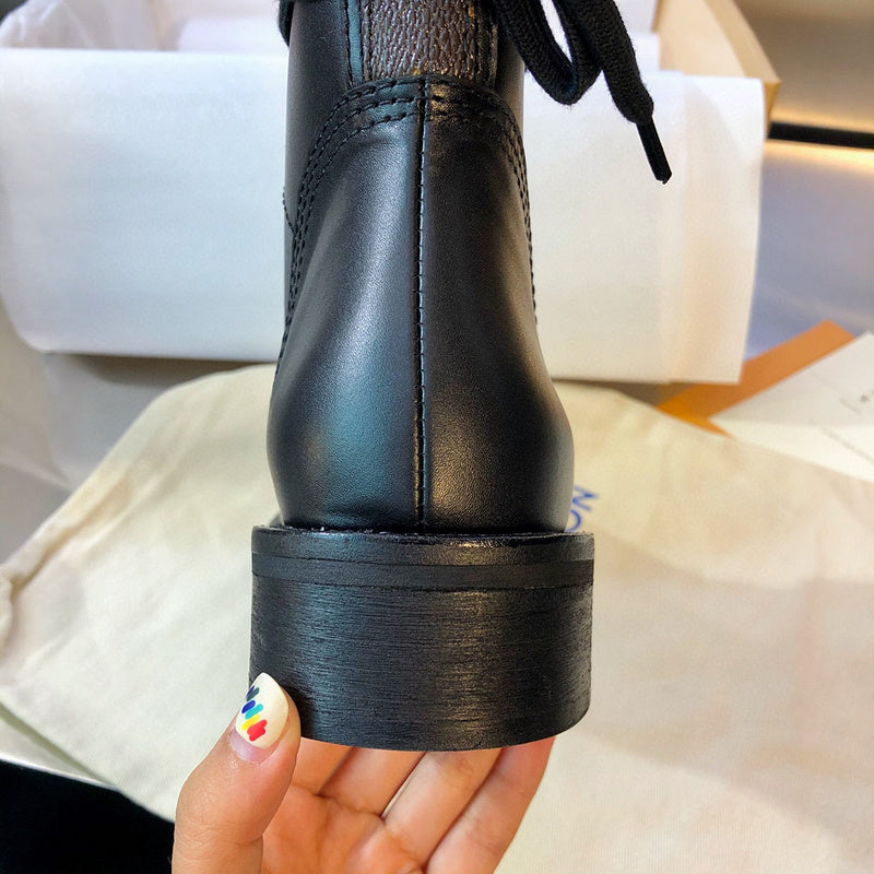 Close-up of Louis Vuitton shoes craftsmanship