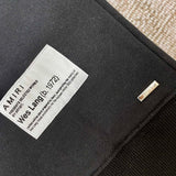 Close-up of Amiri hoodie craftsmanship