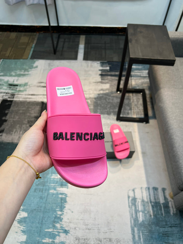 Balenciaga White Block Heel Sandals - Heel Detail View