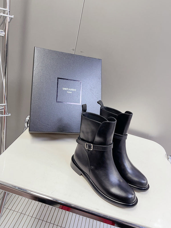 Close-up of Saint Laurent shoes craftsmanship