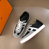 Hermès Camel Low-Top Sneakers - Heel Detail View