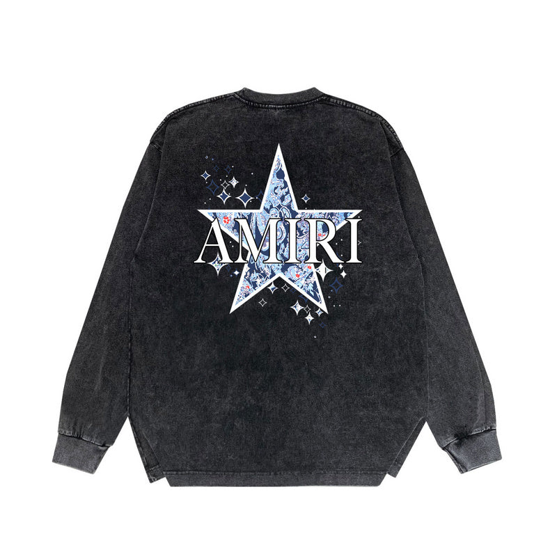Close-up of Amiri hoodie craftsmanship