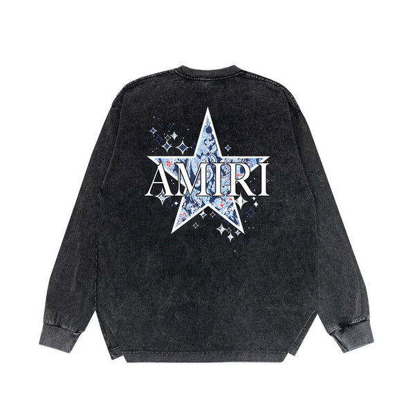 Close-up of Amiri hoodie craftsmanship