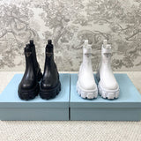 Close-up of Prada shoes craftsmanship