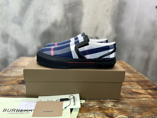 Burberry Red High-Top Sneakers - Full Silhouette View