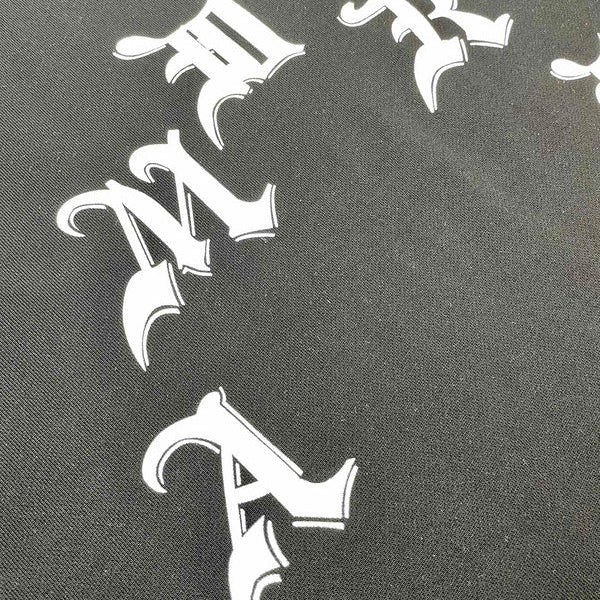 Close-up of Amiri hoodie craftsmanship