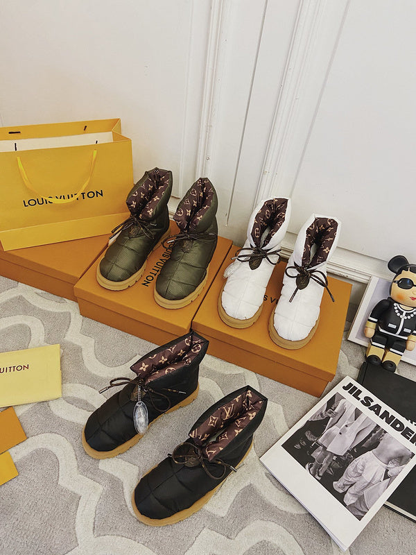 Close-up of Louis Vuitton shoes craftsmanship