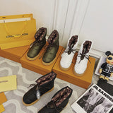 Close-up of Louis Vuitton shoes craftsmanship
