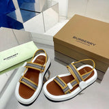 Burberry Tan Slip-On Sneakers - Toe Detail View