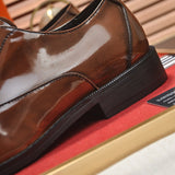 Hermès Chocolate Brown Platform Heels - Angled View