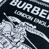 Close-up of Burberry t-shirt craftsmanship