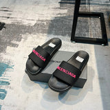 Balenciaga Tan Ankle Strap Sandals - Close-Up Texture View