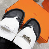 Hermès Camel Knee-High Boots - Heel Detail View