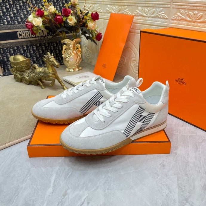 Hermès Camel Pointed-Toe Flats - Front View