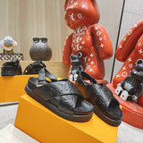 Louis Vuitton shoes Style 402 - close-up of premium leather craftsmanship