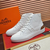 Hermès White Pointed-Toe Flats - Side Profile View