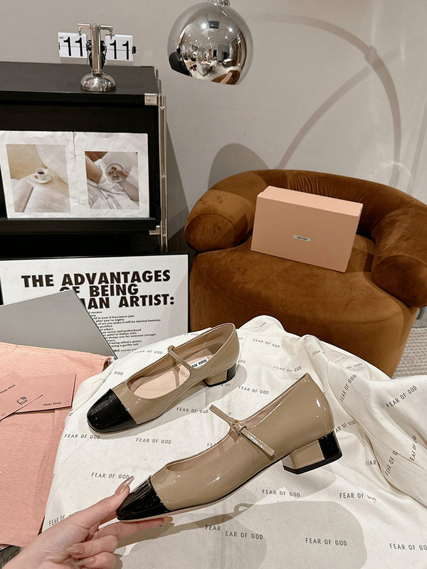 Close-up of Miu Miu shoes craftsmanship