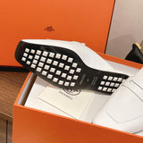 Hermès White High-Top Sneakers - Back View