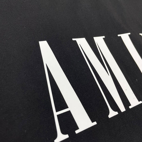 Close-up of Amiri t-shirt craftsmanship