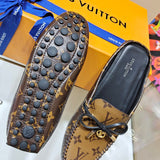 Louis Vuitton White Low-Top Sneakers - Back View