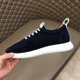 Hermès Camel Slip-On Sneakers - Toe Detail View