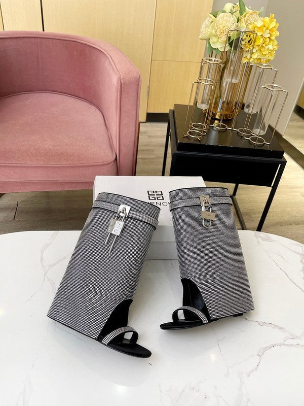 Givenchy Grey Slip-On Sneakers - Heel Detail View