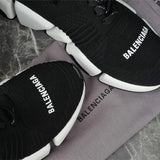 Balenciaga Grey Classic Ballet Flats - Angled View