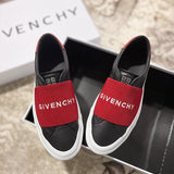 Givenchy Burgundy Block Heel Pumps - Side Profile View