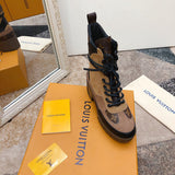 Close-up of Louis Vuitton shoes craftsmanship