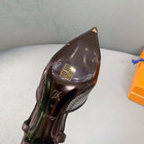 Louis Vuitton Tan Slip-On Sneakers - Toe Detail View