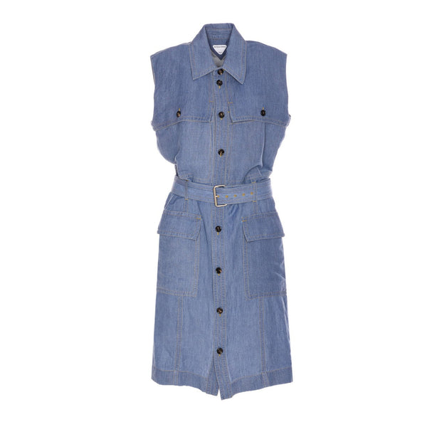 Bottega Veneta Dresses? Bottega Veneta Women Denim Dress Chic Everyday Designer Dress