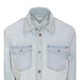 Close-up of Bottega Veneta tee shirts hardware and fine stitching
