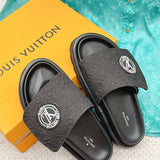 Louis Vuitton Beige Slip-On Sneakers - Back View