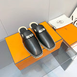 Hermès Red Ankle Strap Sandals - Side Profile View