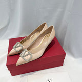 Close-up of Valentino Garavani shoes craftsmanship