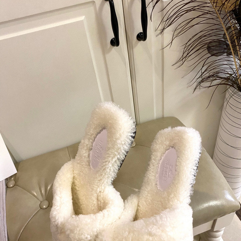 Hermès White Platform Sandals - Lifestyle Styling Shot