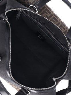 Close-up of Fendi shoulder bags hardware and fine stitching