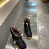 Louis Vuitton Beige Combat Boots - Detail Shot of Craftsmanship