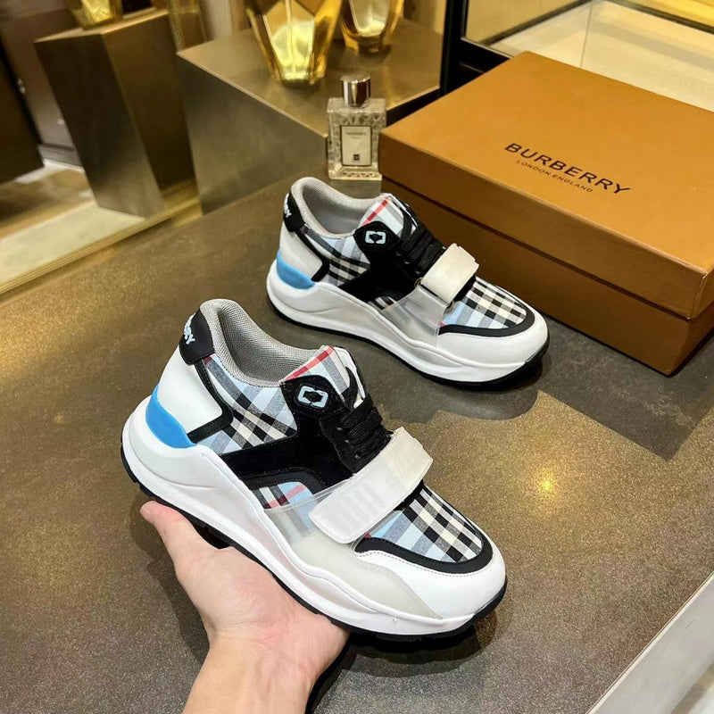 Burberry Grey Slip-On Sneakers - Heel Detail View