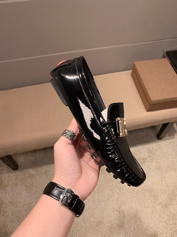 Hermès Burgundy High-Top Sneakers - Angled View
